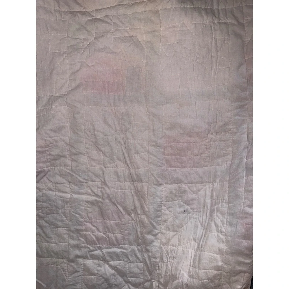 Vintage Americana Patchwork Quilt Full Schoolhouse Star Patriotic Red White Blue